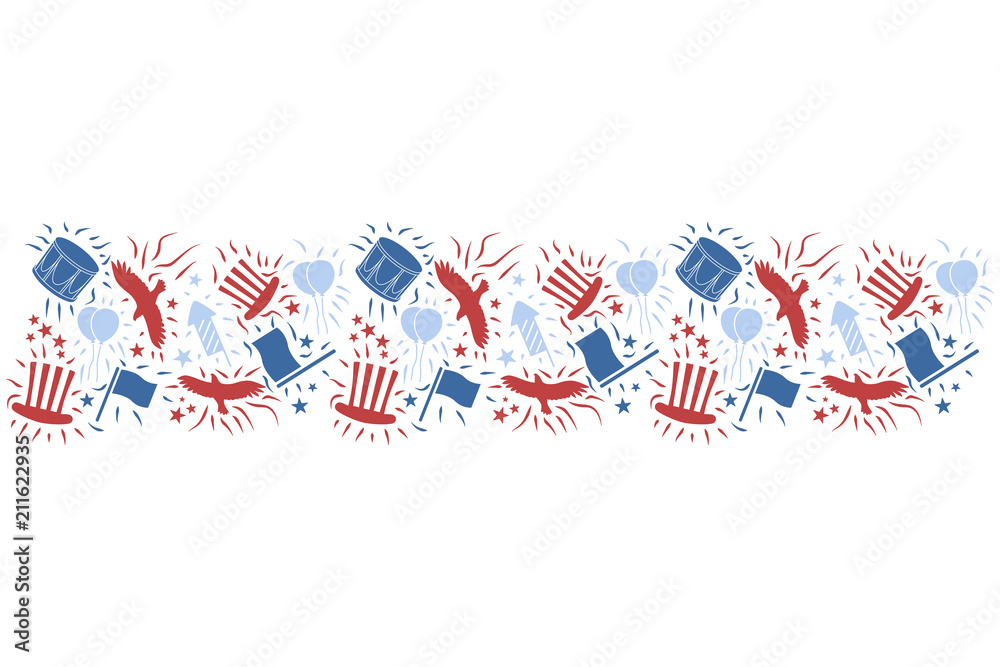 Obraz premium USA independence day 4th of July