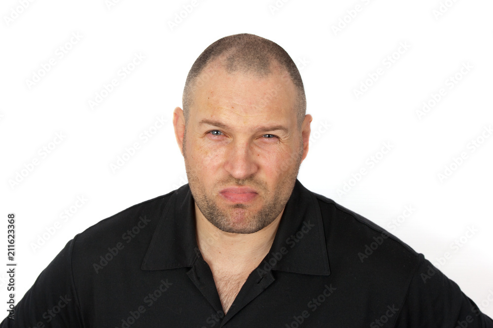 Young men is very angry. Concept emotion anger Young men is very angry. Concept emotion anger