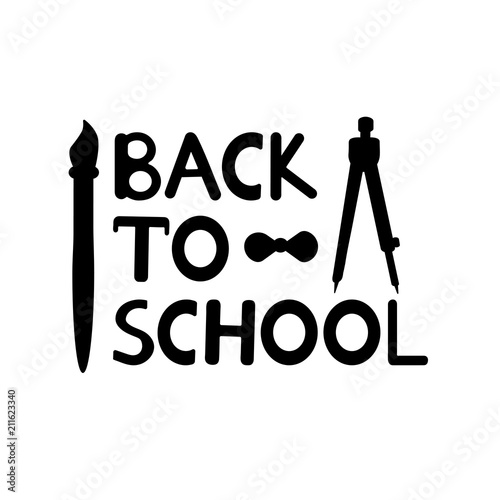 Back to school black and white poster.