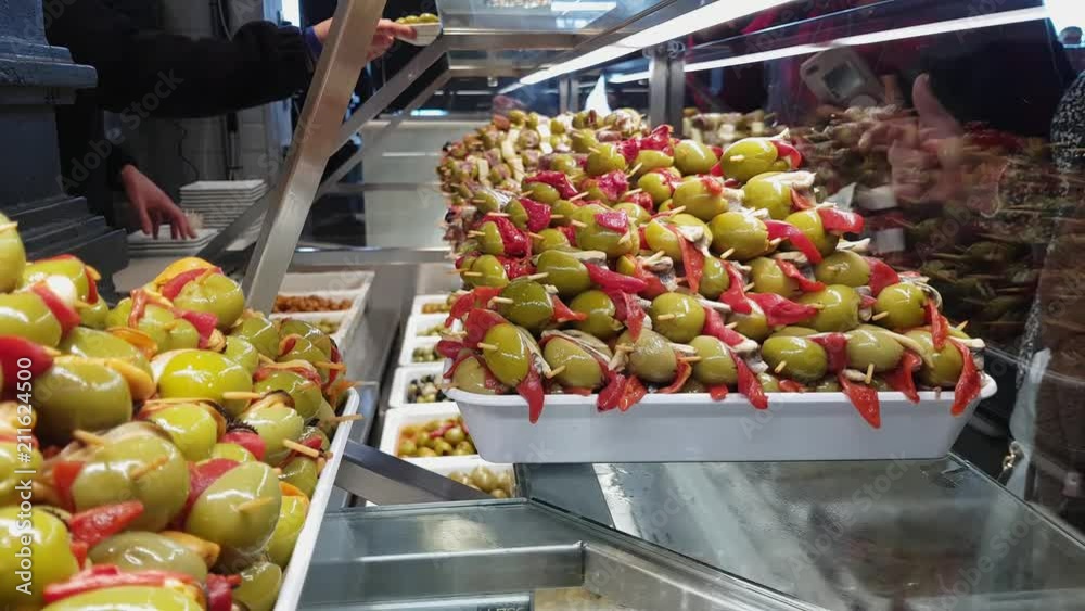 Beautiful Market Hall in Madrid - the famous Mercado de San Miguel