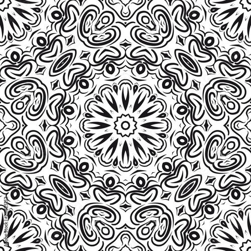Unique, abstract floral color pattern. Seamless vector illustration. For design, wallpaper, background, print