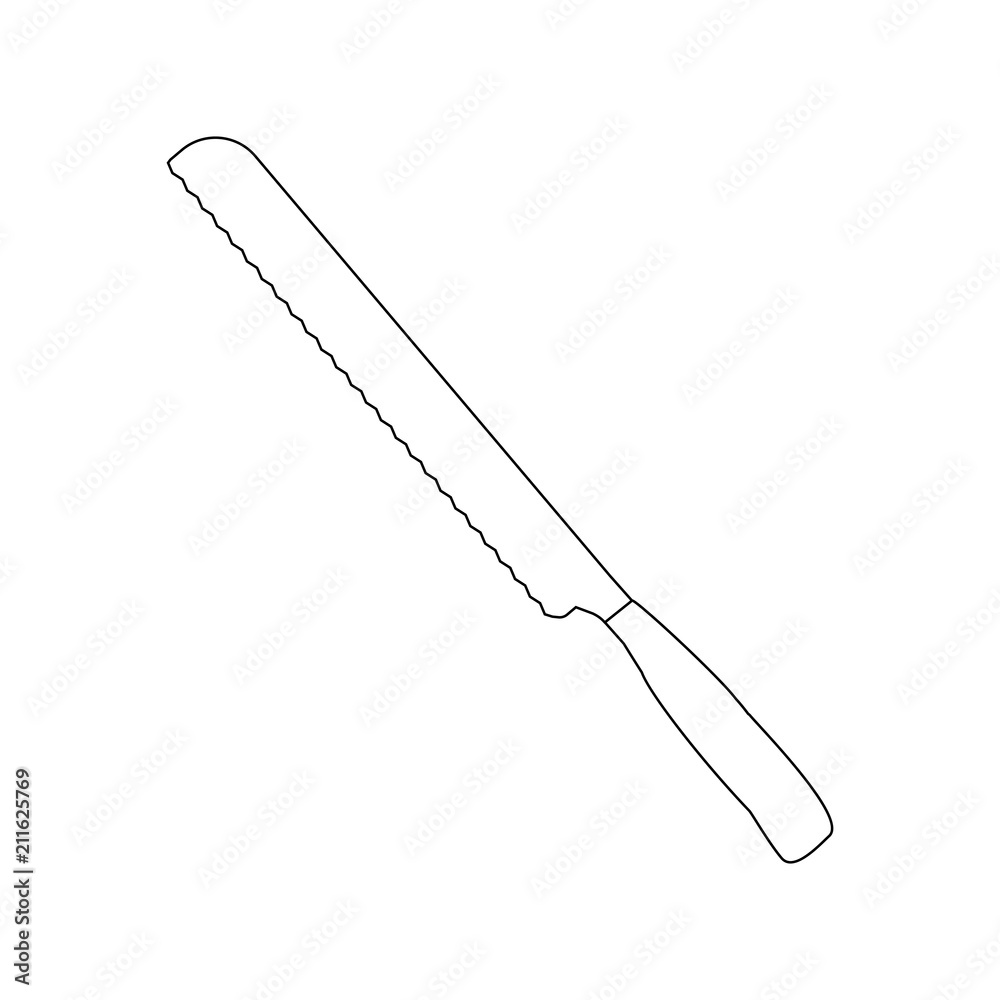 Bread knife icon