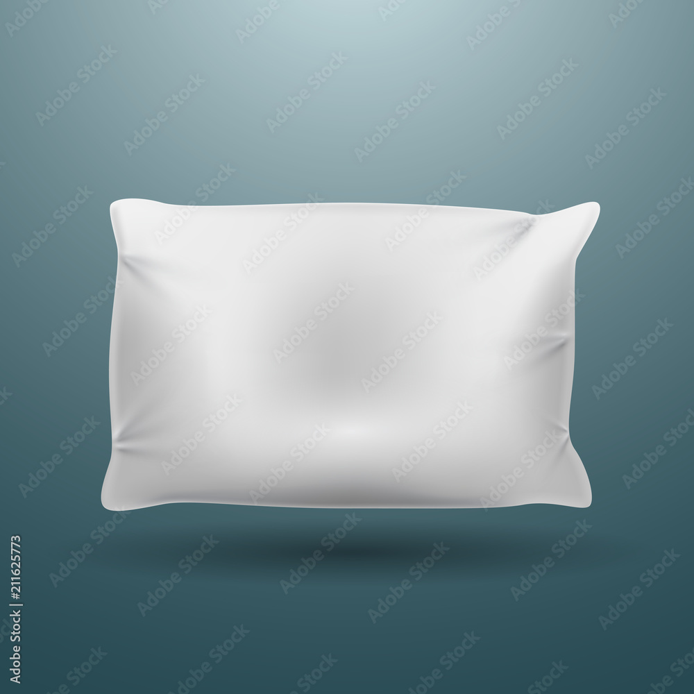 White pillow illustration, bedding vector design White pillow illustration, bedding vector design