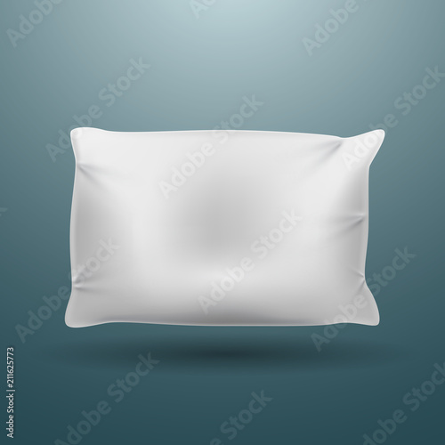 White pillow illustration, bedding vector design