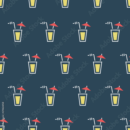 Pattern with cocktail