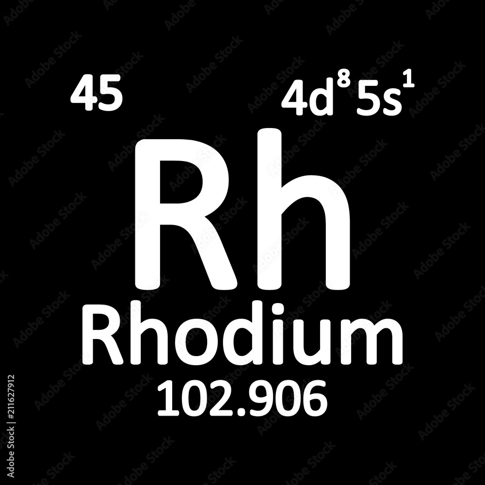 Periodic table element rhodium icon. Periodic table element rhodium icon.