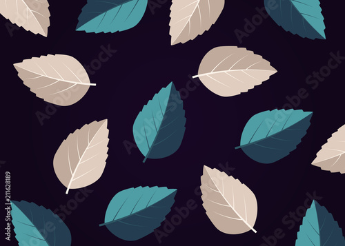 Fresh vintage mint leaf. Mint  vintage leaves vector logo