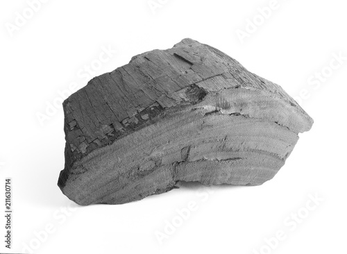 Charcoal carbon isolated on white background industry coal object design
