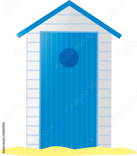 CABINE DE PLAGE BLEUE