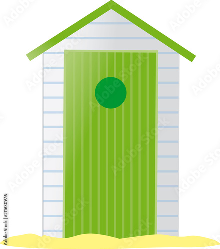CABINE DE PLAGE VERTE