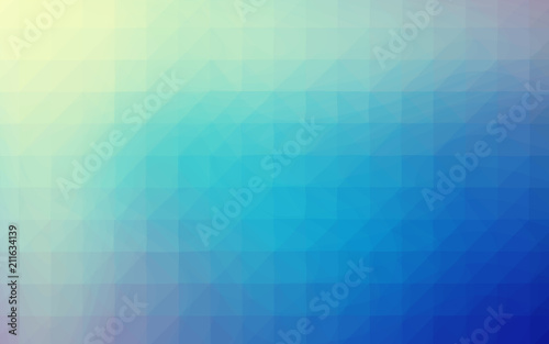 Yellow and blue square and triangle abstract background