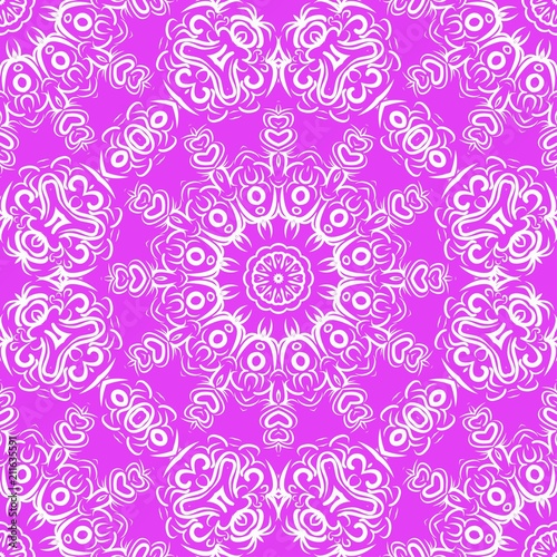 Unique, abstract floral color pattern. Seamless vector illustration. For design, wallpaper, background, print