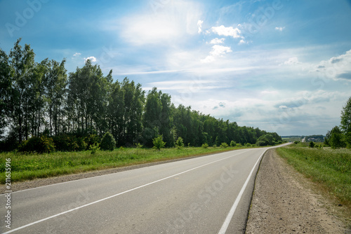 road in summer, scenic landscape
