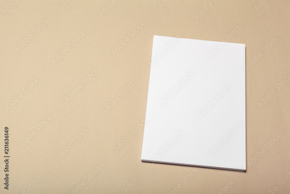 Blank paper pieces for mock up on a beige background Blank paper pieces for mock up on a beige background