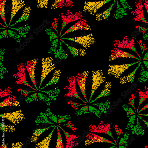 seamless pattern cannabis
