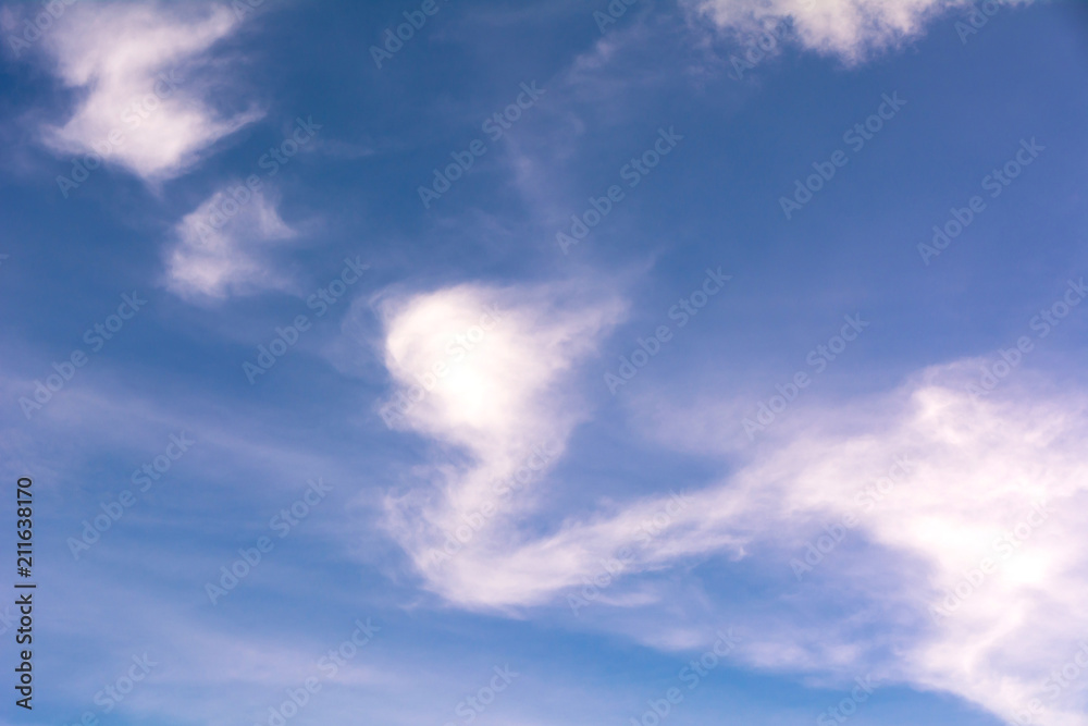Blue sky with cloud shaped dragon, clean energy power, clear weather background