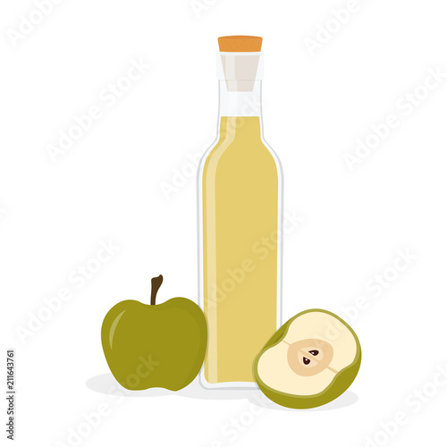 vinegar bottle isolated