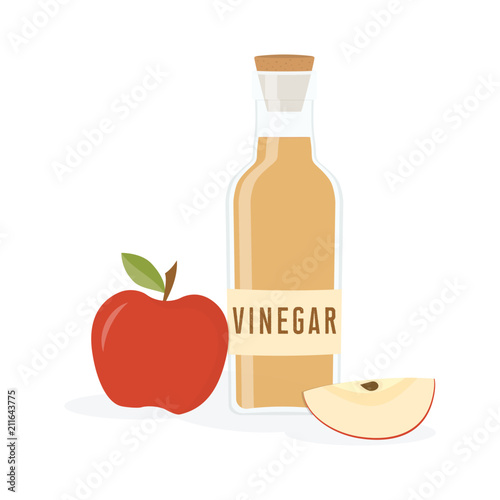 vinegar bottle isolated