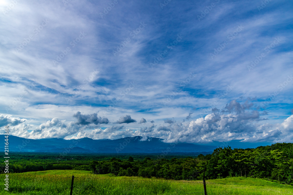 Obraz premium 北軽井沢の牧草地