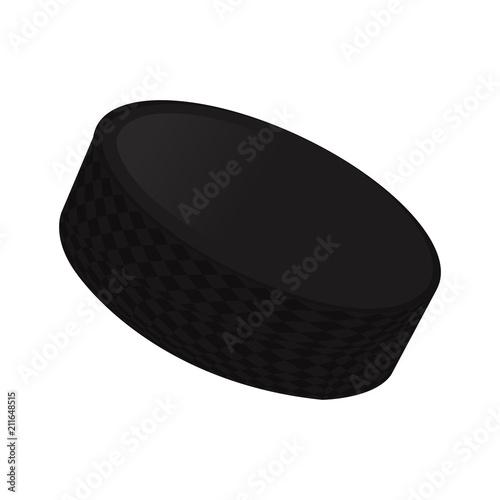 Isolated hockey puck icon