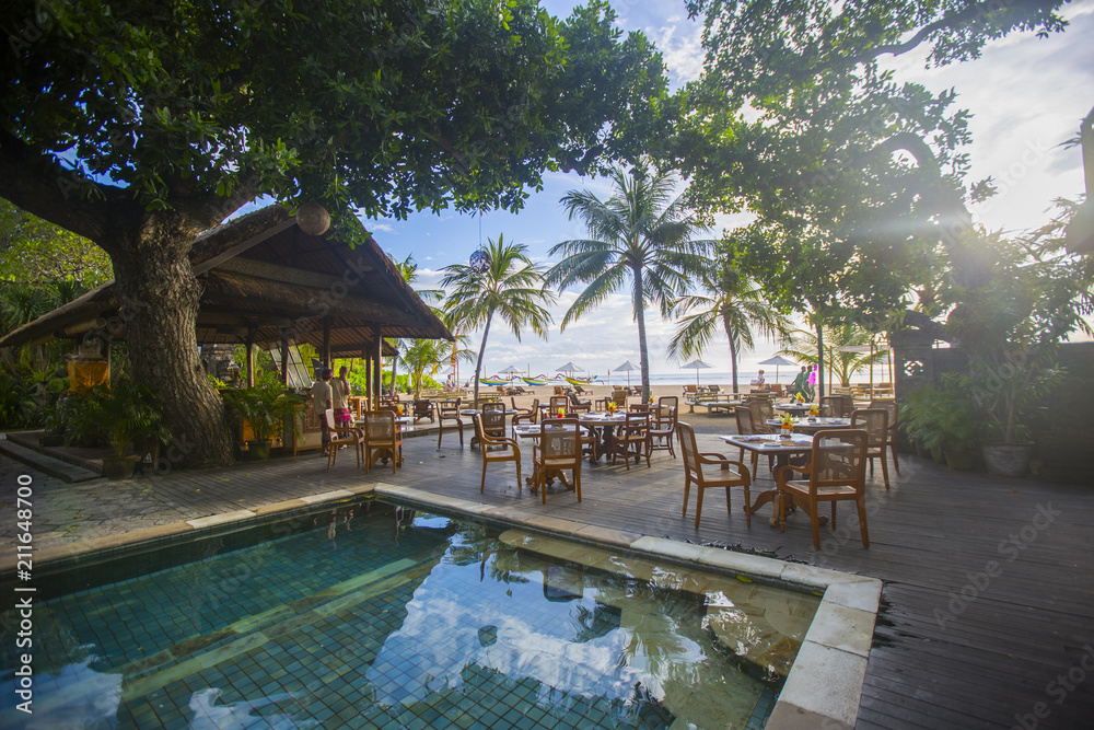 A Sanur resort on Bali in Indonesia