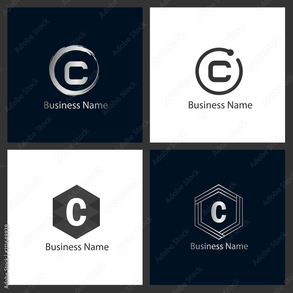 Letter C Logo Set Design Letter C Logo Set Design