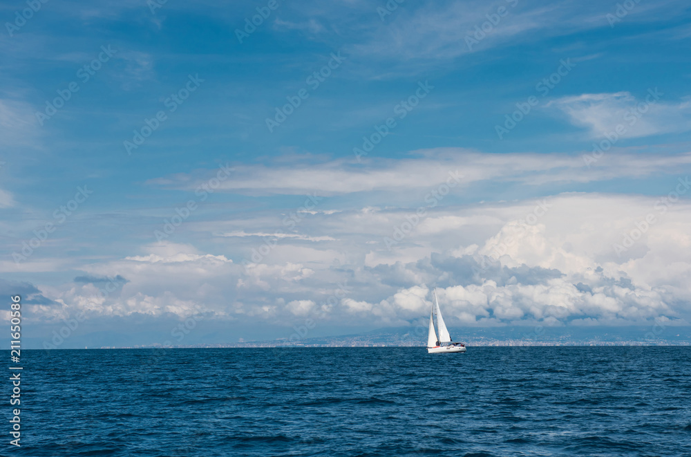 Sailboat in the sea