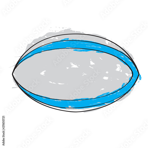 Sketch of a rugby ball