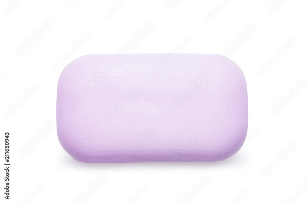 Top view of Purple soap isolated on white background Top view of Purple soap isolated on white background