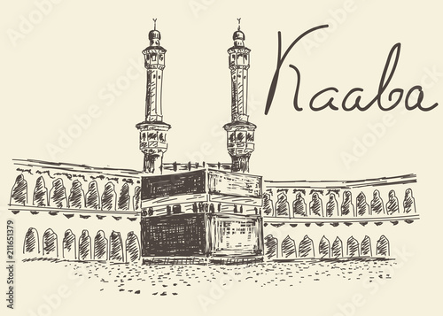 Holy Kaaba in Mecca Saudi Arabia