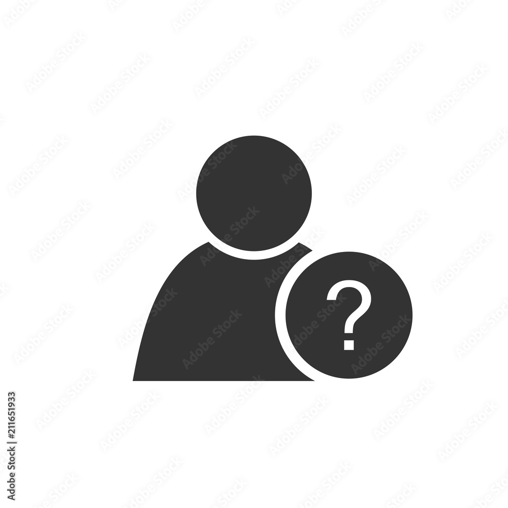 People, user with question icon. Vector illustration, flat design. People, user with question icon. Vector illustration, flat design.