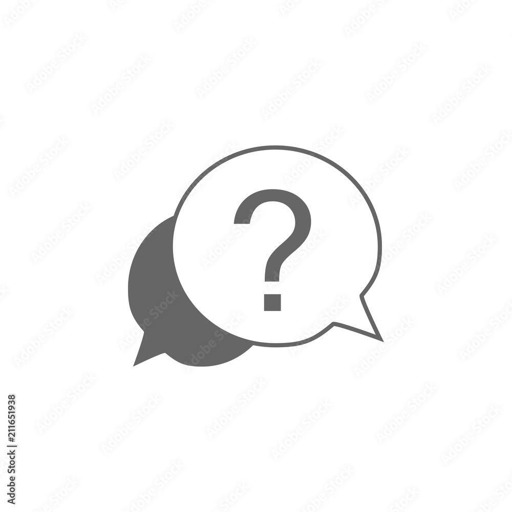 Question icon. Vector illustration, flat design. Question icon. Vector illustration, flat design.