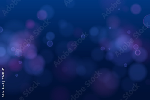 Abstract defocused circular bokeh sparkle glitter lights background. Magic christmas background. Elegant, shiny, blurred blue background. EPS 10