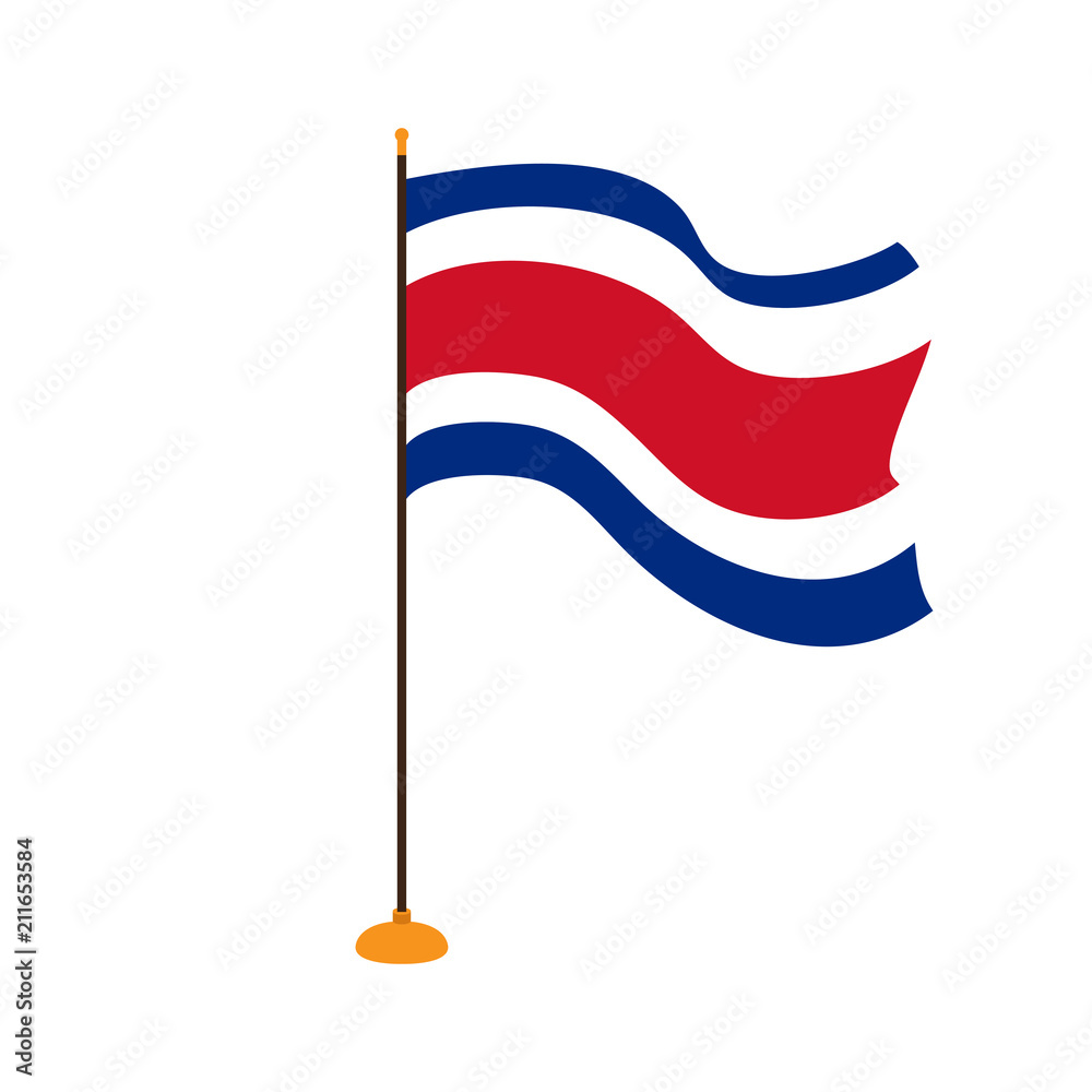 Fototapeta premium Isolated flag of Costa Rica