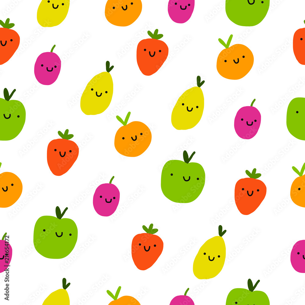 Colorful freshh fruits seamless pattern Colorful freshh fruits seamless pattern