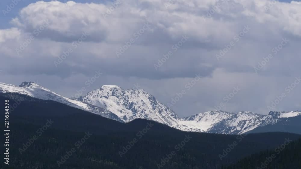 Timelapse Clouds over Snowy Mountain Peak Timelapse Clouds over Snowy Mountain Peak