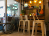 Coffee shop blurry bokeh background