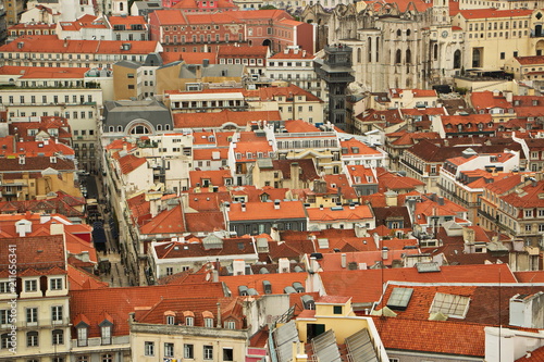 View of old town of Lisbon from Castelo de Sao Jorge 