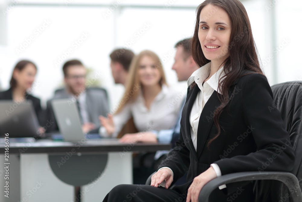 business woman and business team business woman and business team