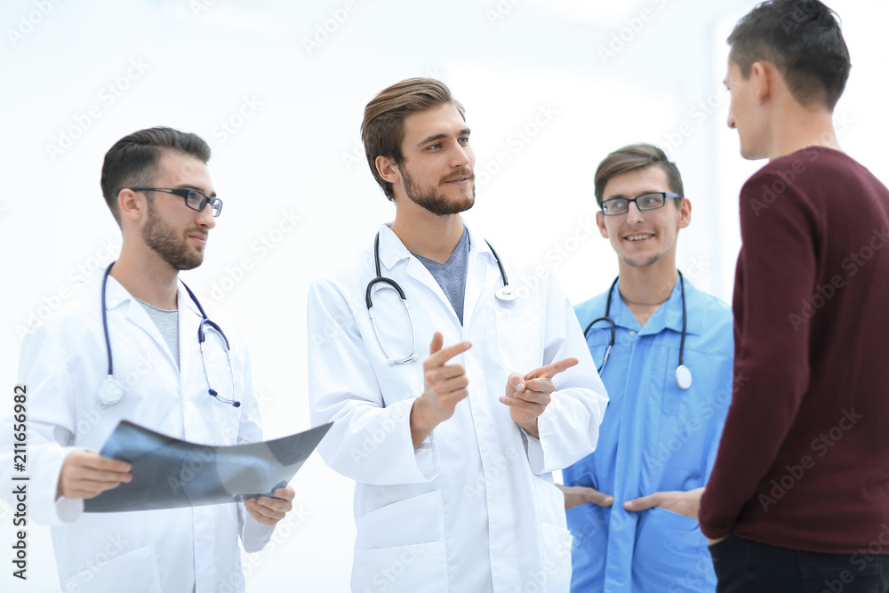 doctor explaining diagnosis to his patient doctor explaining diagnosis to his patient