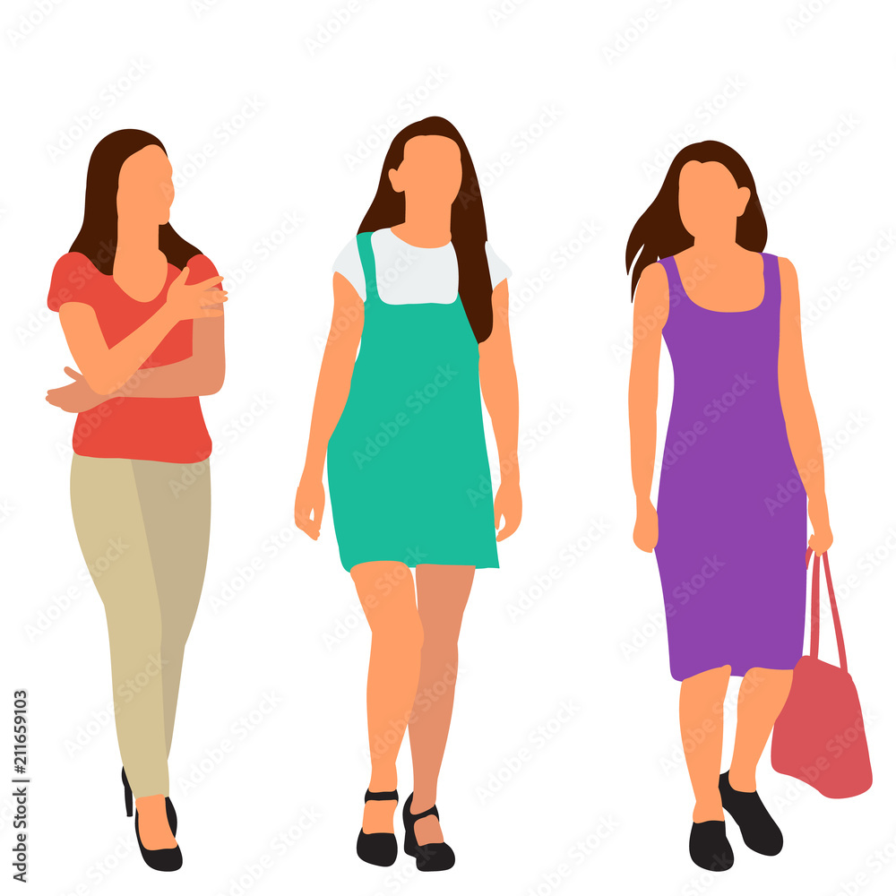 white background, flat style girl, without face white background, flat style girl, without face