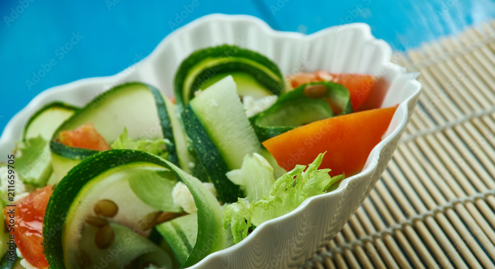 Zucchini Ribbons and Lentils Salad Zucchini Ribbons and Lentils Salad