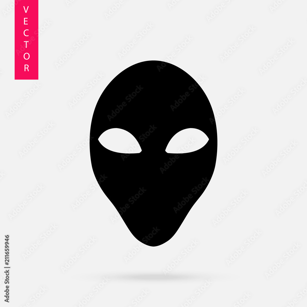 alien icon, vector alien icon, vector