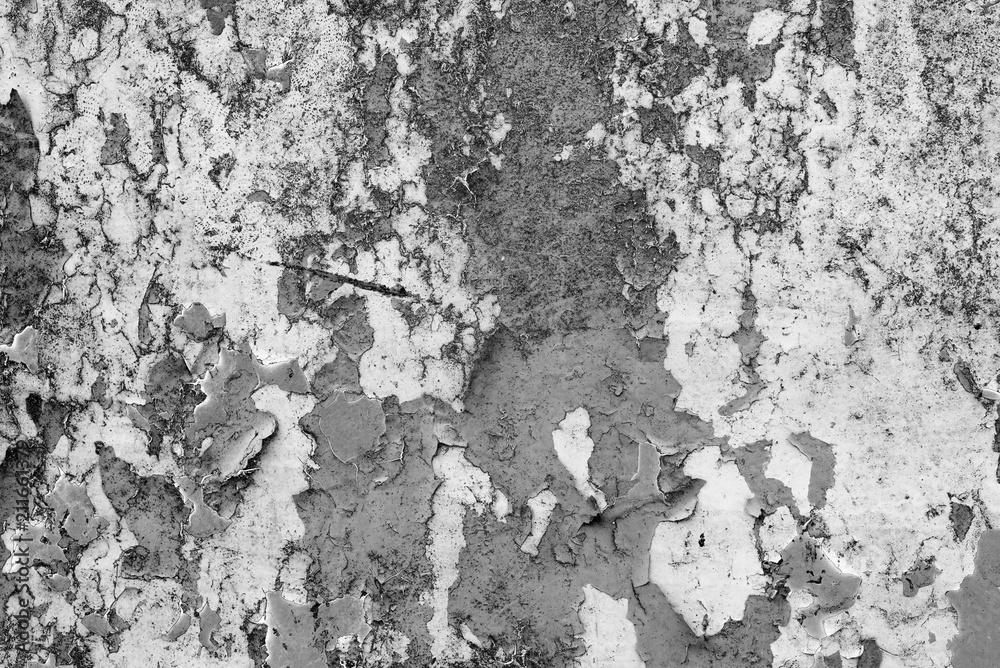 Wall fragment with scratches and cracks