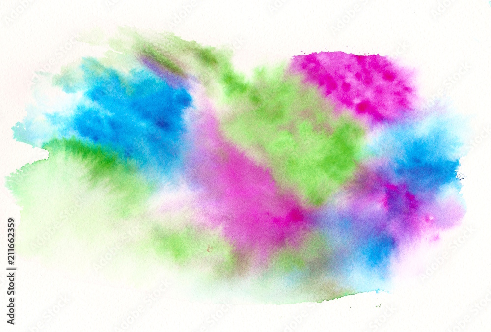 pink blue green watercolor background