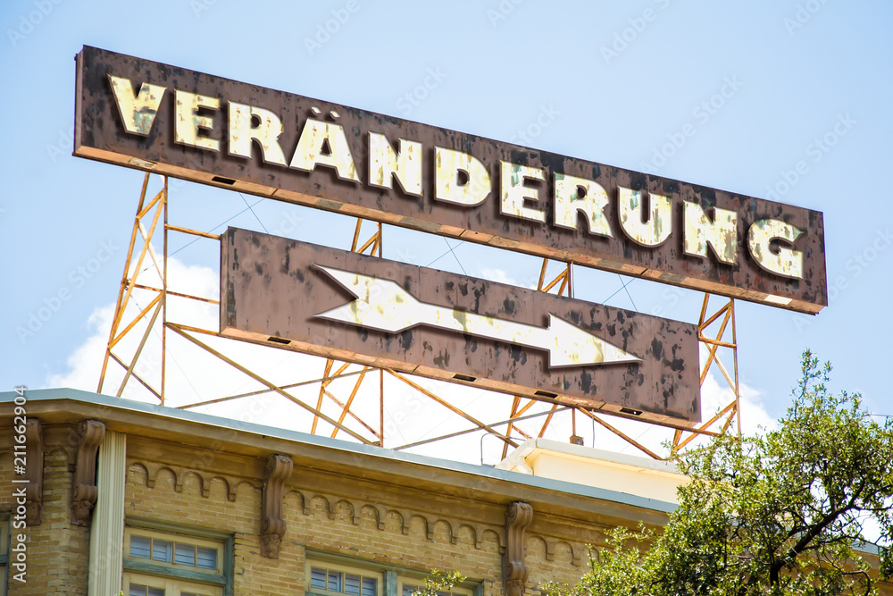 Obraz premium Schild 295 - Veränderung