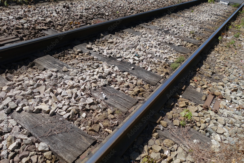 Naklejka premium rails plan rapproché