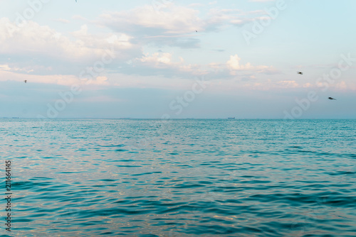 sea landscape with blue sky