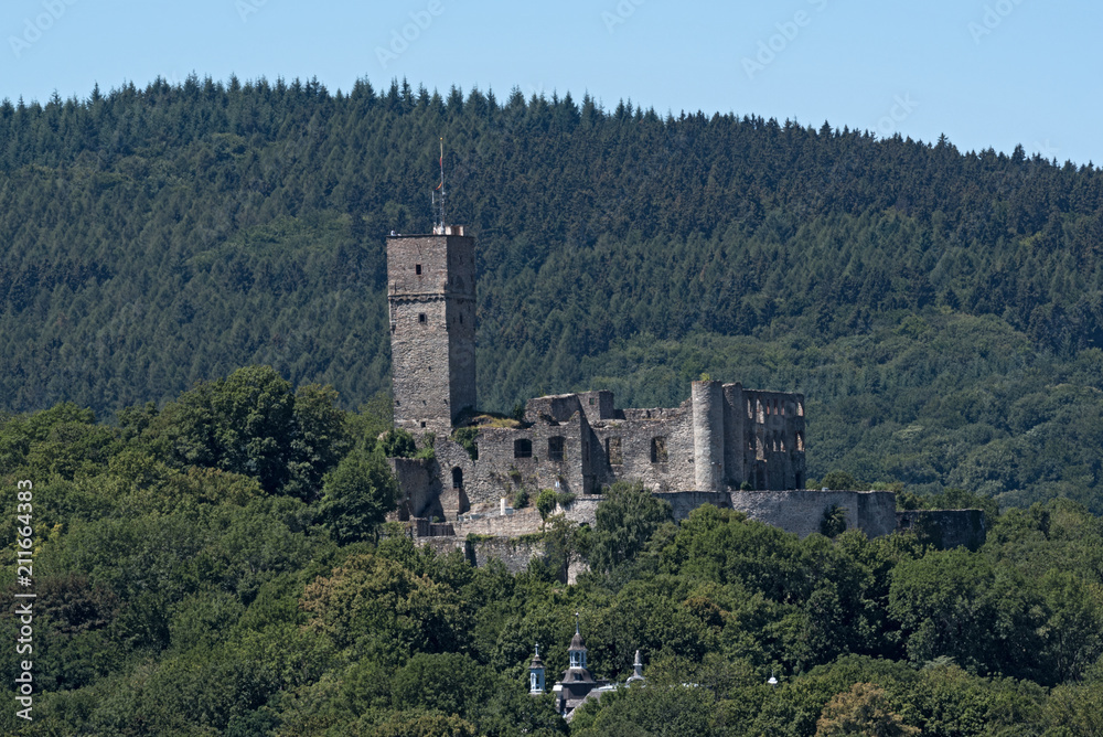 View of the castle ruin Koenigstein Taunus, Hesse, Germany