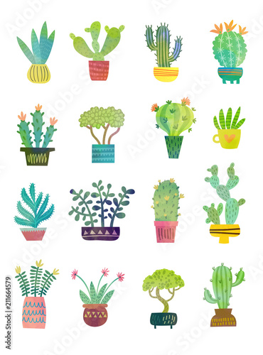 cactus watercolor poster